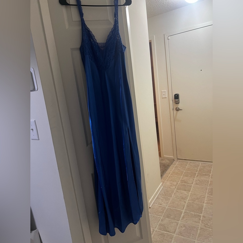 Vintage Blue Victoria Secret Long Night Gown